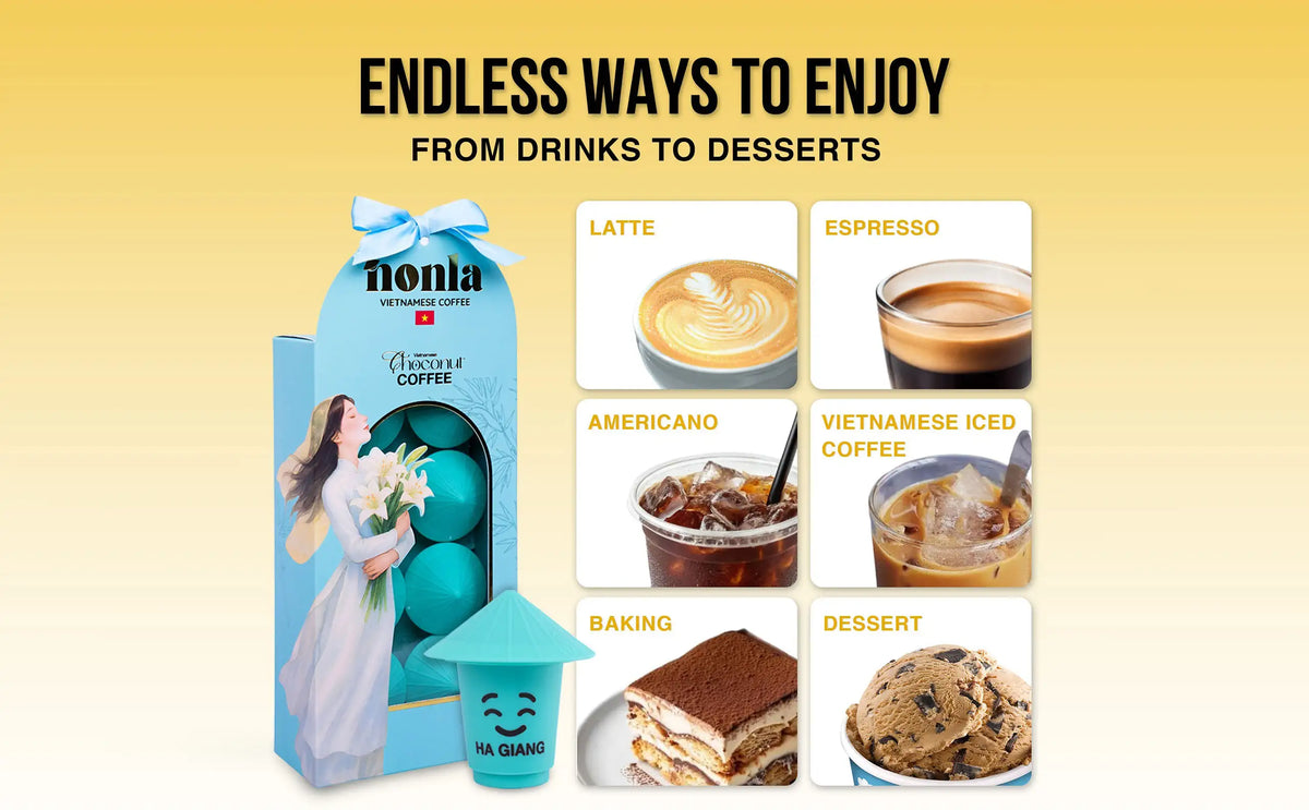 NONLA Vietnamese Salt Coffee – Freeze-Dried Instant Coffee | 8 Pods - Global image 3