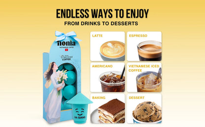 NONLA Vietnamese Salt Coffee – Freeze-Dried Instant Coffee | 8 Pods - Global image 3