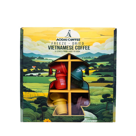 AODAI Vietnamese Robusta Instant Coffee Value Pack – 6 Roast Levels | 50 Pods - Extra image 2