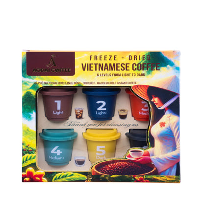 AODAI Vietnamese Robusta Coffee Discovery Set – 6 Roast Levels | 6 Pods - Extra image 2
