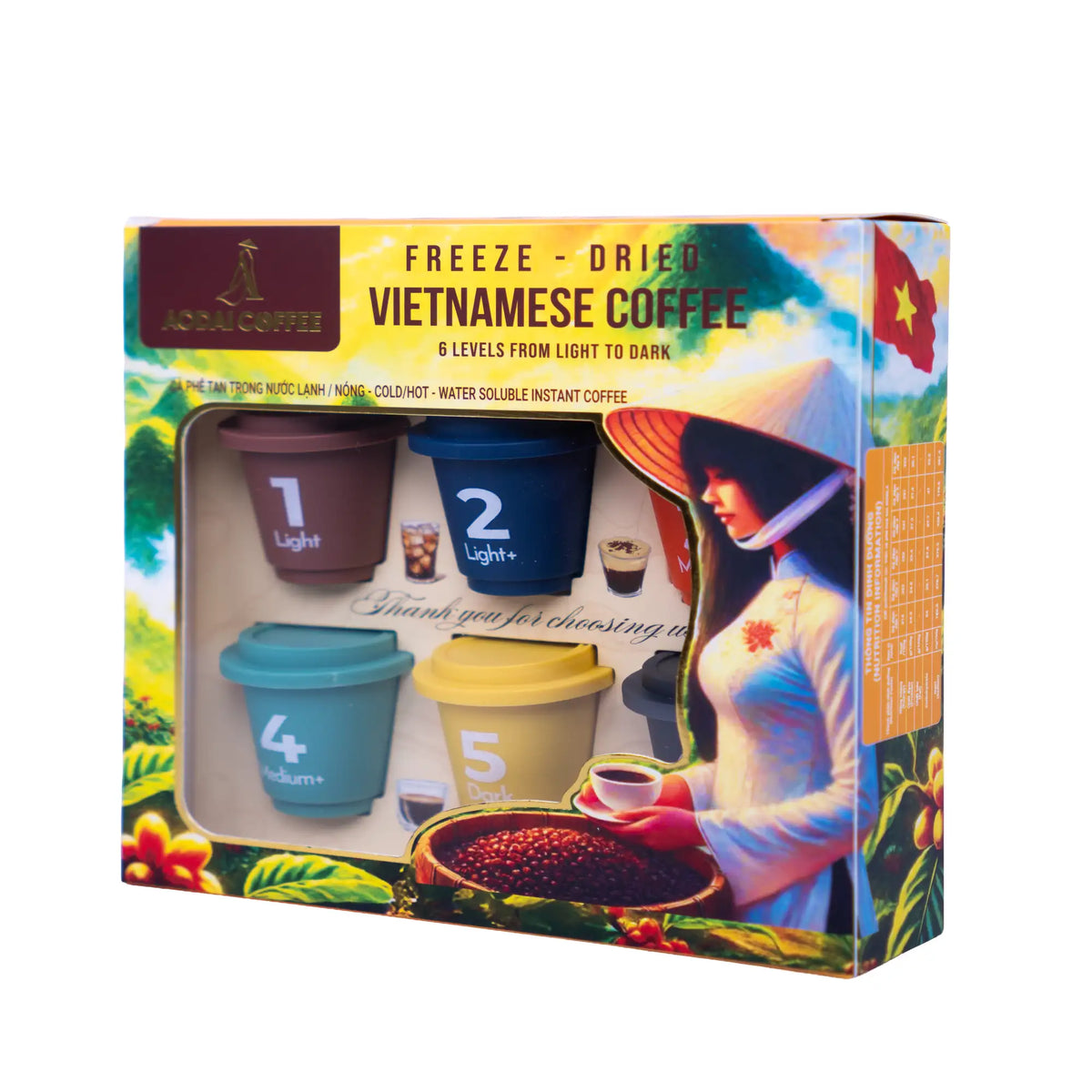 AODAI Vietnamese Robusta Coffee Discovery Set – 6 Roast Levels | 6 Pods - Extra image 3