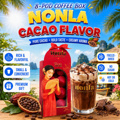 AODAI Vietnamese Cacao Powder – Rich Chocolate Flavor | 8 Single-Serve Portions