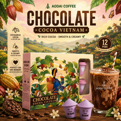 NONLA Cacao Mocha Vietnamese Instant Coffee – Freeze-Dried | 8 Pods