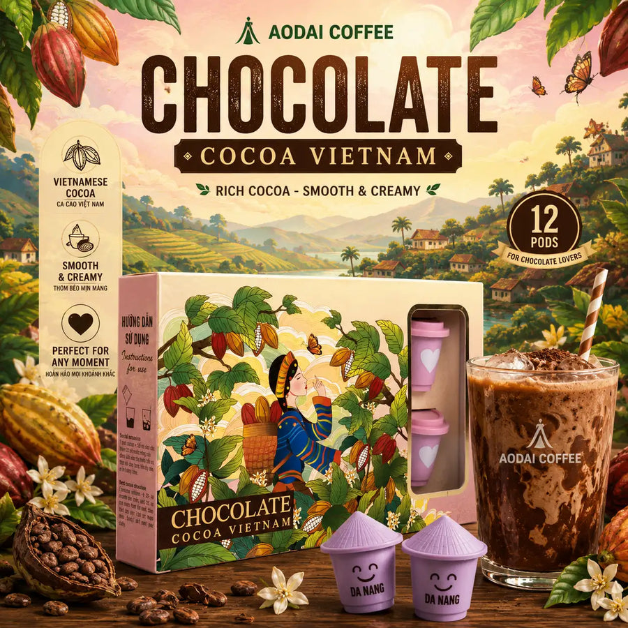 NONLA Cacao Mocha Vietnamese Instant Coffee – Freeze-Dried | 8 Pods