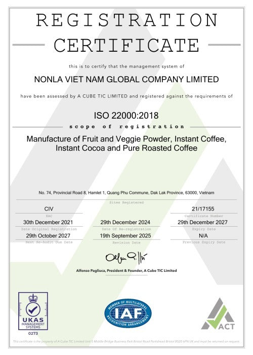 International standard for quality management systems ISO 22000:2018